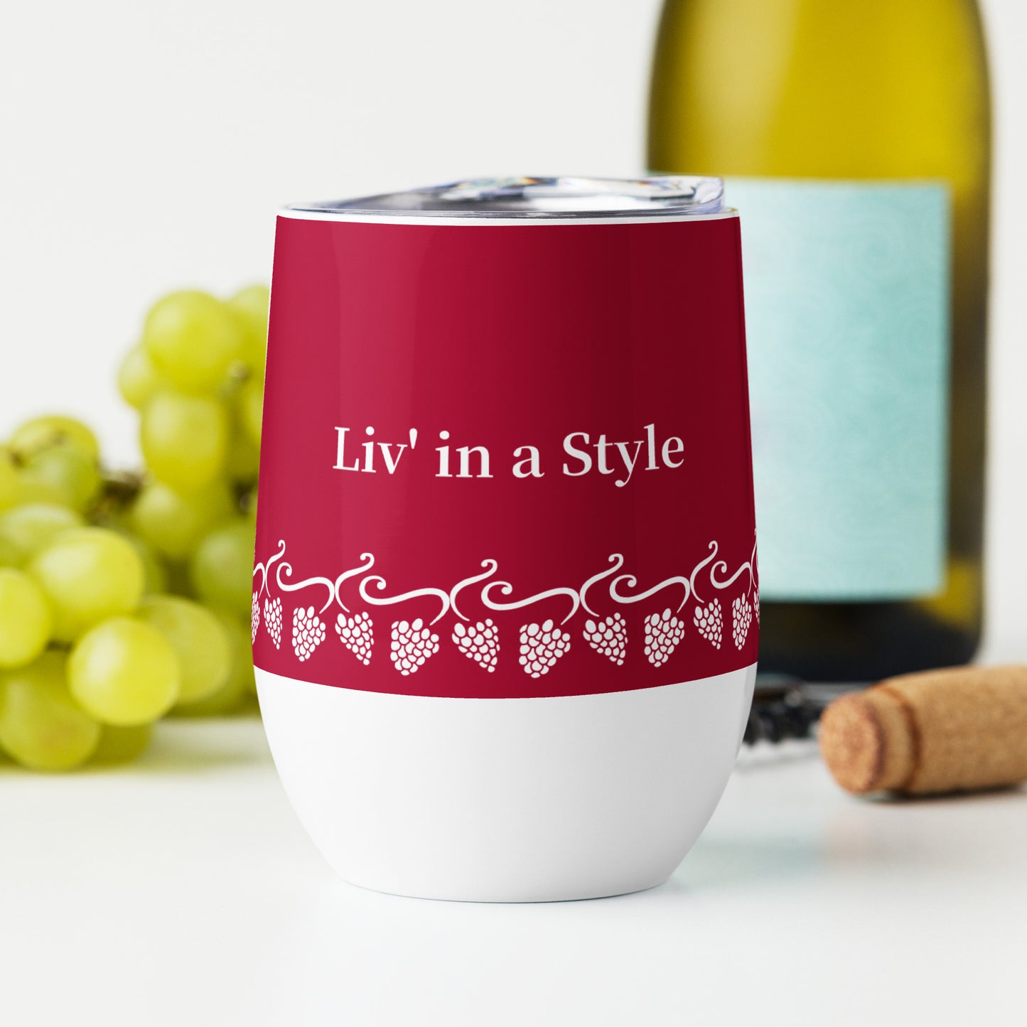 Liv'in A Style Grape Wine Tumbler